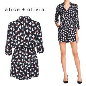 *NEW* Alice + Olivia Love Dove Button Up Romper 10